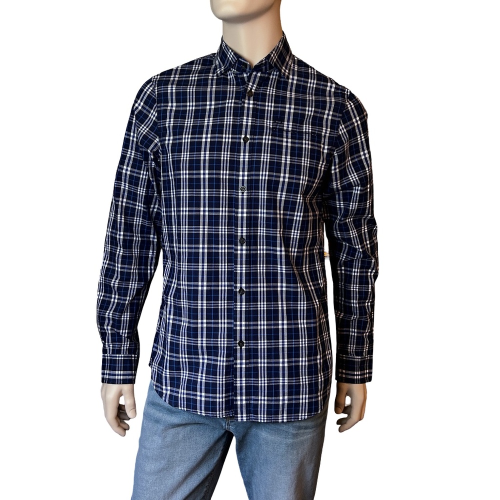 Armani Exchange A|X Long Sleeve Plaid Shirt Long Sleeve Monogrammed Branded NWOT
